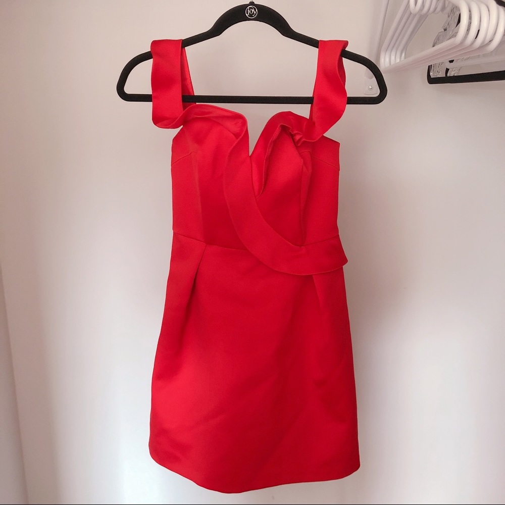 brandnew topshop silk offshoulder cocktail dress